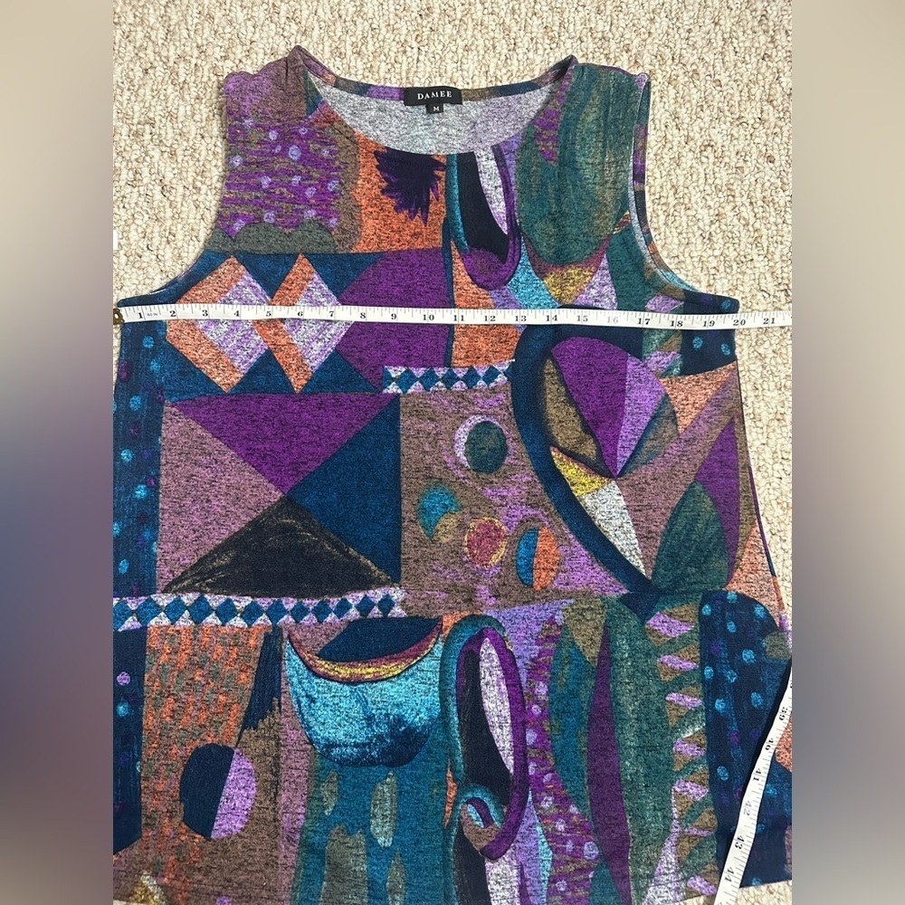 DAMEE tank and jacket Colorful Abstract SET Women's Size M - Picture 6 of 12